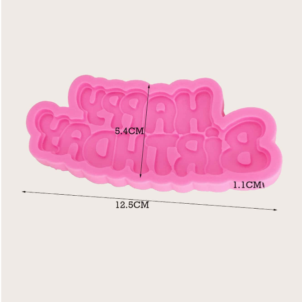 1pc Happy Birthday Letter Mold Silicone